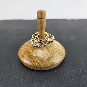 Traditional Ring Holder in Irish Hardwood with rings