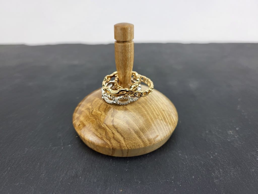 Traditional Ring Holder in Irish Hardwood with rings