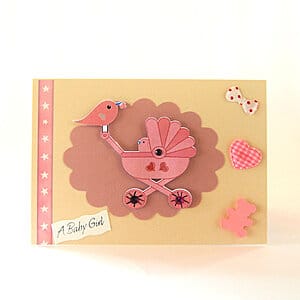 Handmade Baby Girl Card - from Chris's Cards
