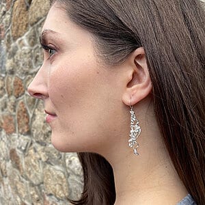cascade handmade sterling silver earrings