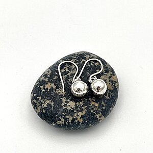 handmade sterling silver teardrop earrings